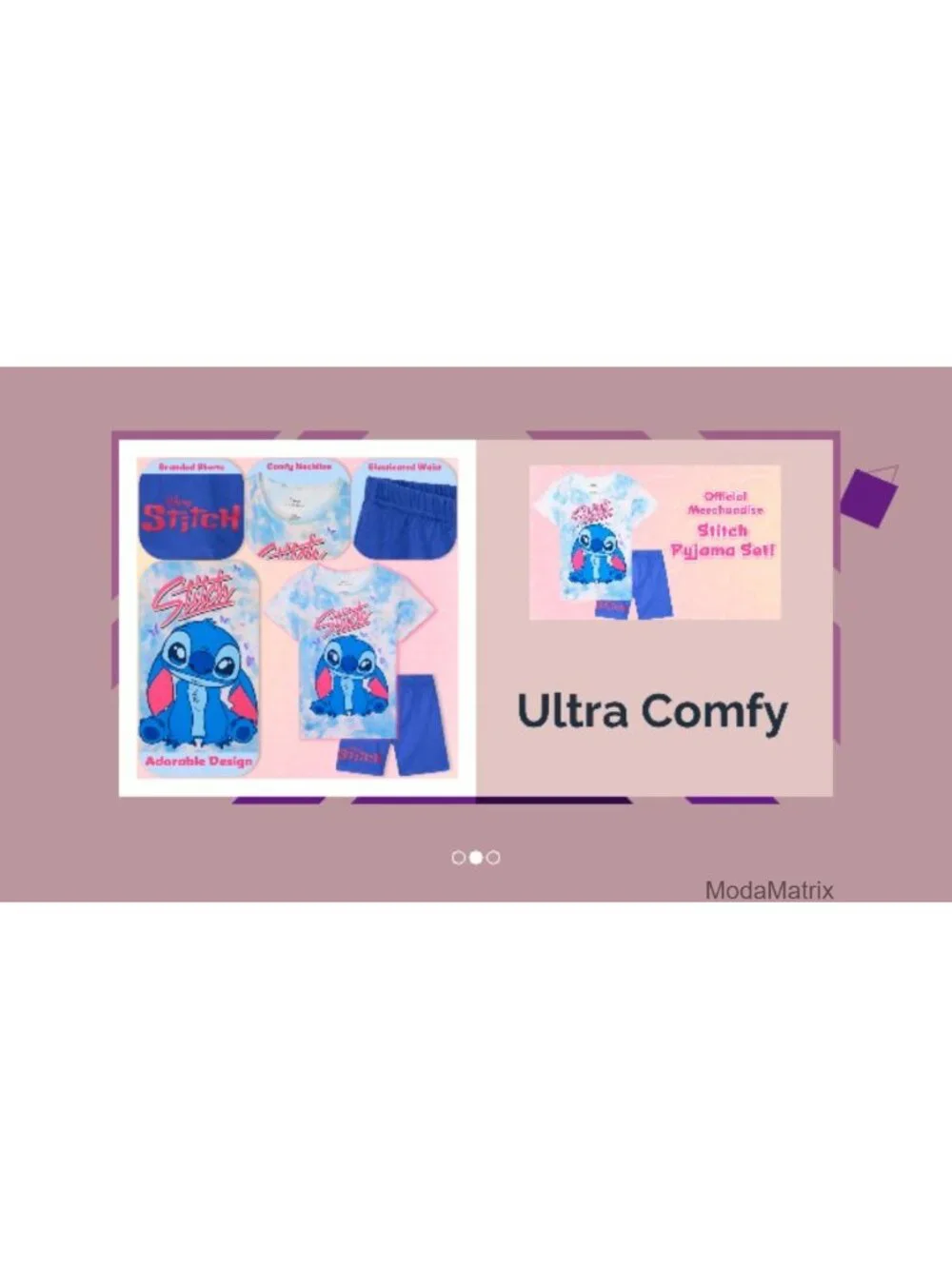 Kids Disney Stitch 2 Piece Pajama Set Short Sleeve Cotton Pjs Shorts